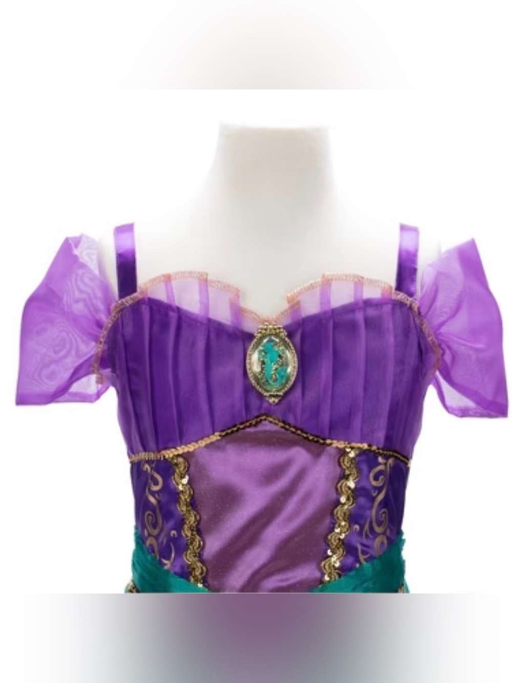 DISNEY Ariel The Little Mermaid Purple and Teal Kids Costume Dress - Picture 2 of 6